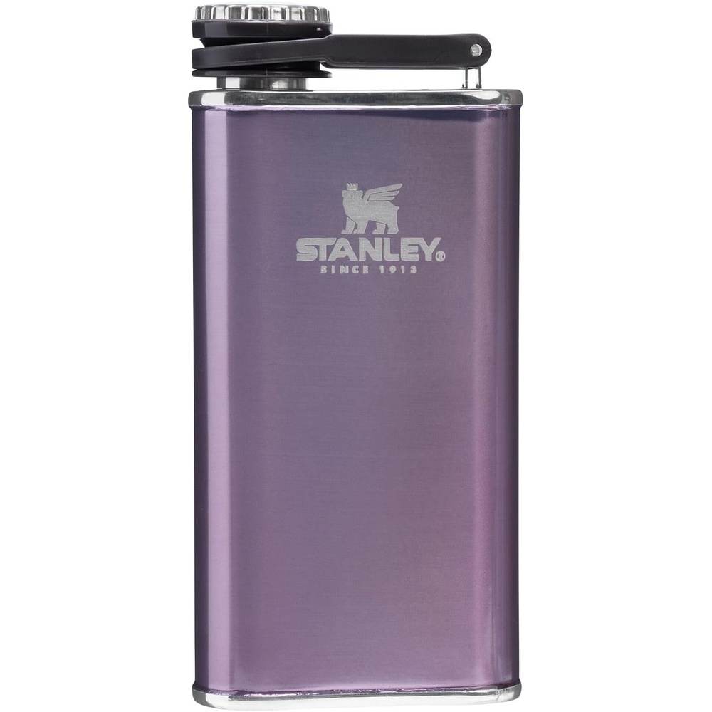 image:imageStanley Classic Easy Fill Wide Mouth Flask 8 oz Leakproof Hip Flask Hinge Connected Never Lose Cap Insulated Stainless Steel Liquor Container BPAFree Wisteria Shine