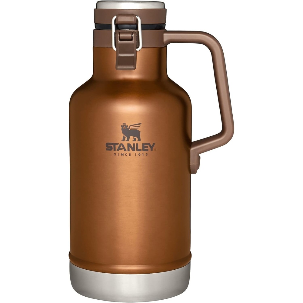 image:imageStanley Classic EasyPour Growler 64 oz Keeps Beer Cold or Coffee Hot Leakproof Steel Lined Lid and Easy to Carry Handle Insulated Stainless Steel BPAFree GreenMaple
