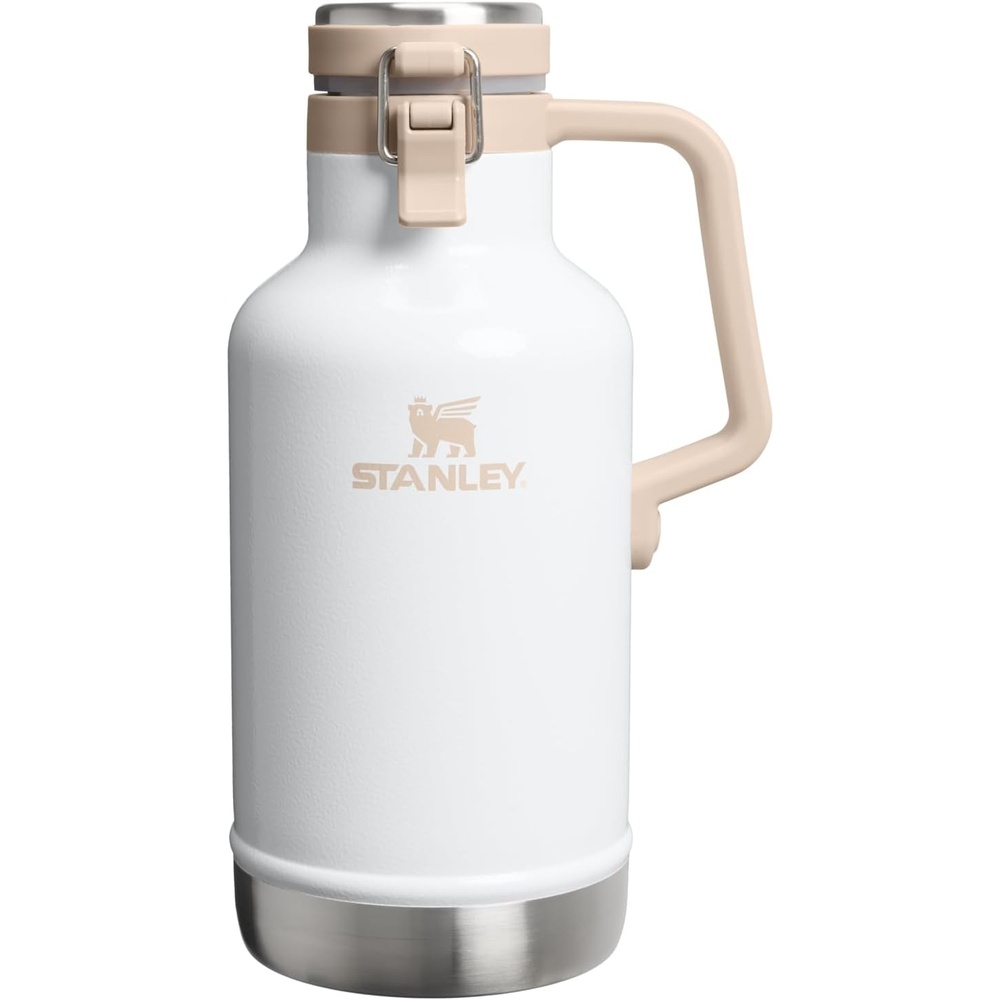 image:imageStanley Classic EasyPour Growler 64 oz Keeps Beer Cold or Coffee Hot Leakproof Steel Lined Lid and Easy to Carry Handle Insulated Stainless Steel BPAFree GreenHammertone Frost