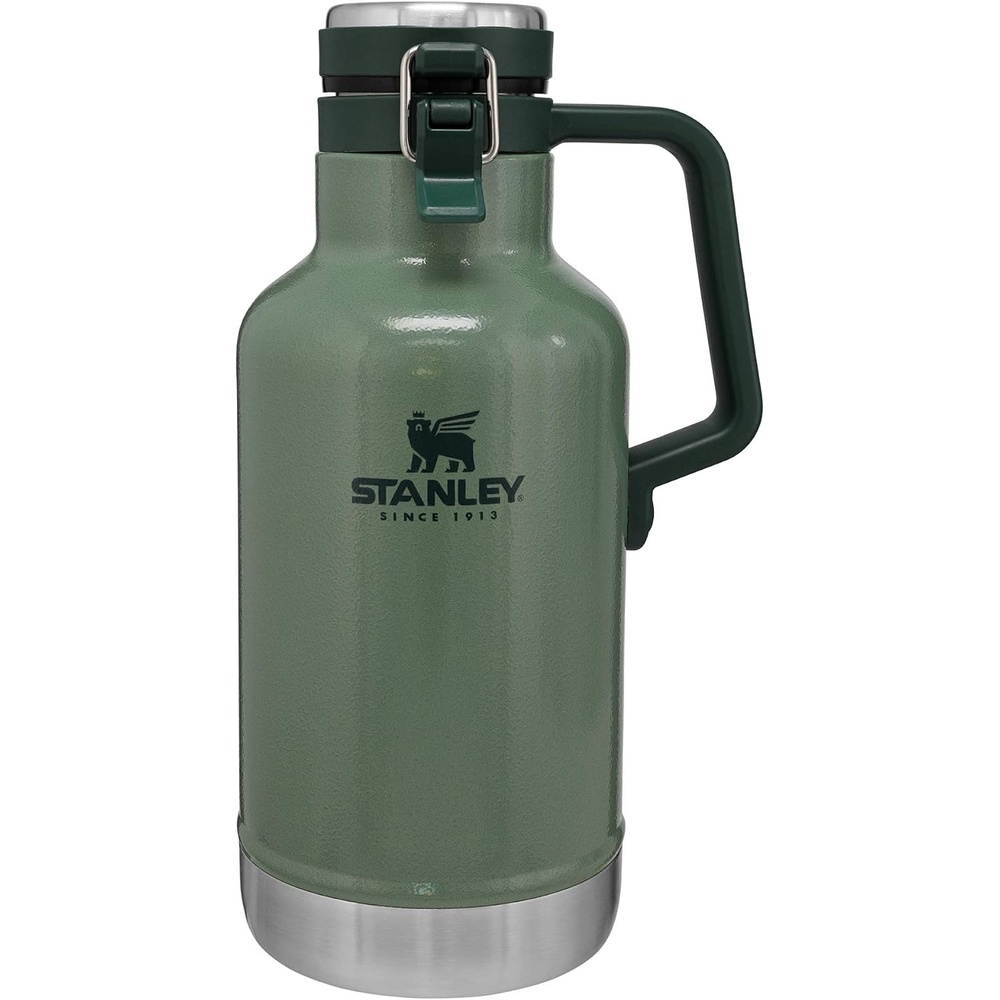 image:imageStanley Classic EasyPour Growler 64 oz Keeps Beer Cold or Coffee Hot Leakproof Steel Lined Lid and Easy to Carry Handle Insulated Stainless Steel BPAFree GreenGreen