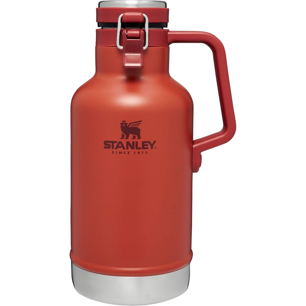 image:imageStanley Classic EasyPour Growler 64 oz Keeps Beer Cold or Coffee Hot Leakproof Steel Lined Lid and Easy to Carry Handle Insulated Stainless Steel BPAFree GreenCinnamon
