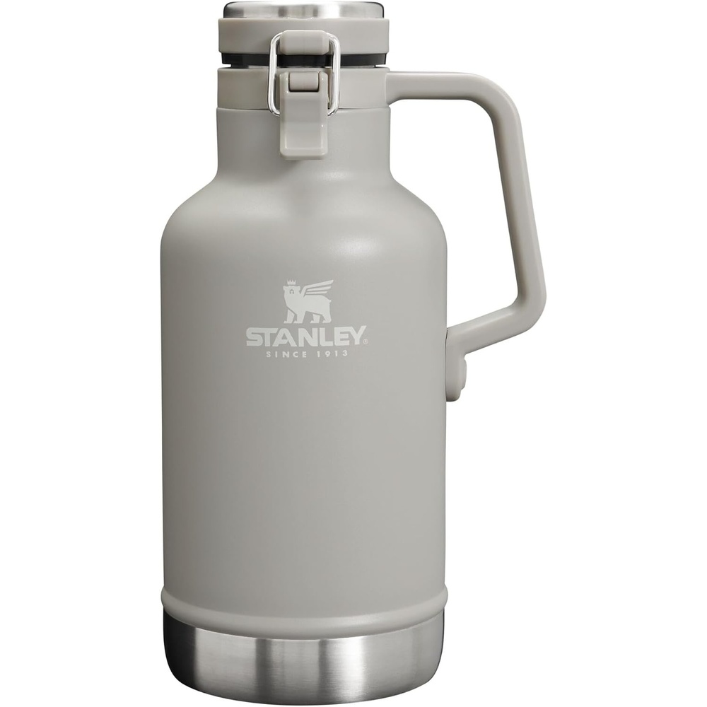 image:imageStanley Classic EasyPour Growler 64 oz Keeps Beer Cold or Coffee Hot Leakproof Steel Lined Lid and Easy to Carry Handle Insulated Stainless Steel BPAFree GreenAsh