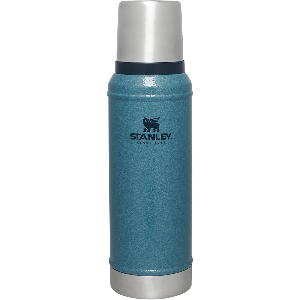 image:imageStanley Classic Legendary Vacuum Bottle 10 qt Wide Mouth with Leakproof Cup Lid Keep Drinks Hot or Cold Packable for Travel Insulated Stainless Steel Thermos BPAFree Hammertone GreenHammertone Lake