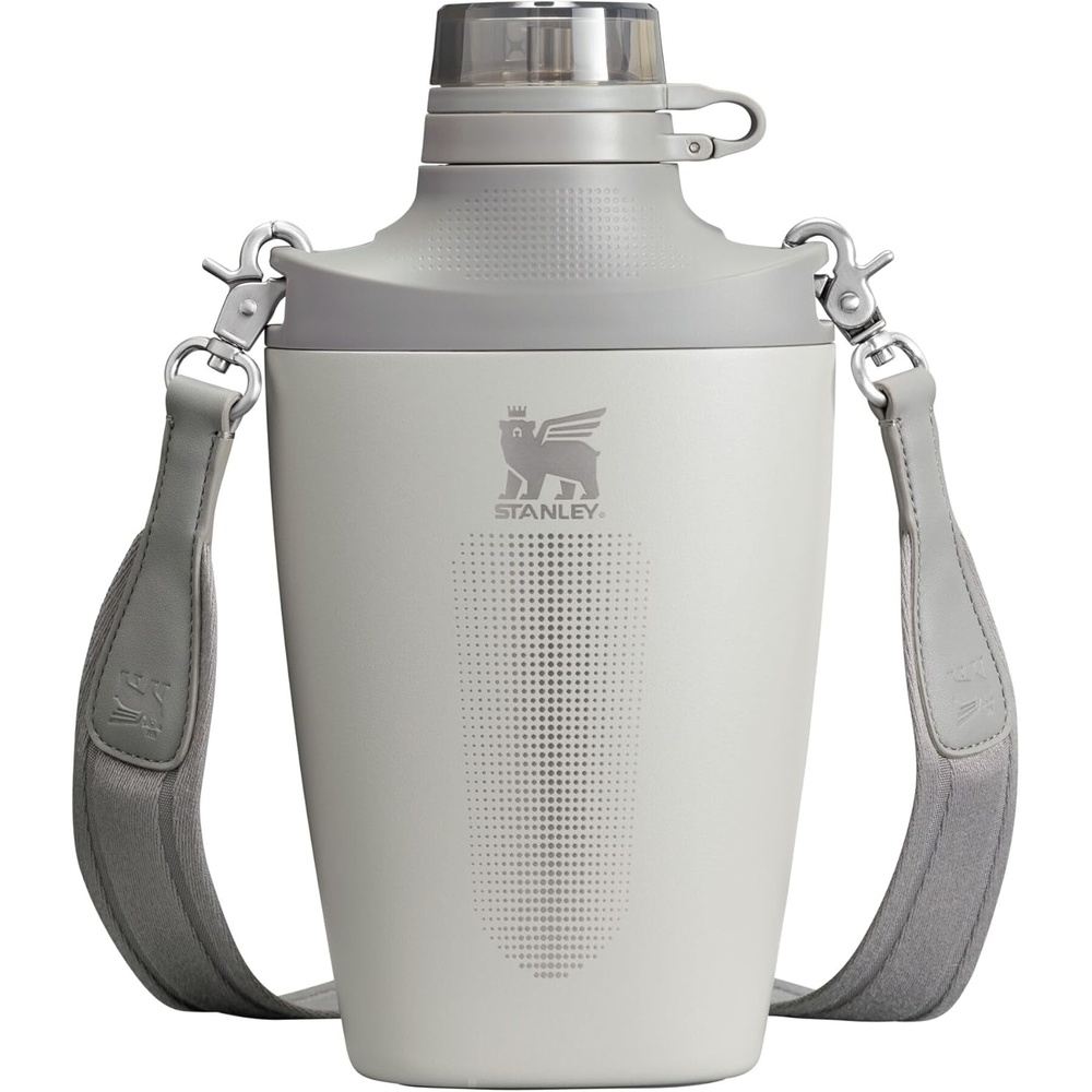 image:imageStanley Cross Bottle 23 oz Travel Water Bottle with Jacquard Strap Leakproof Tritan Lid with Removable Straw Insulated Stainless Steel BPAFree Dried PineAsh