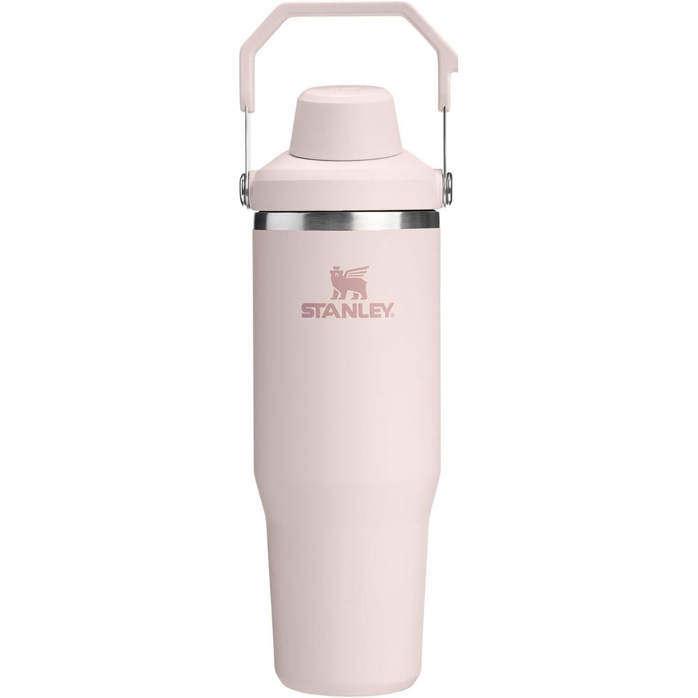 image:imageStanley IceFlow 20 Fast Flow Tumbler with Handle 40 oz Twist On Angled Spout Lid Leakproof Water Bottle Insulated Stainless Steel BPAFree LilacRose Quartz