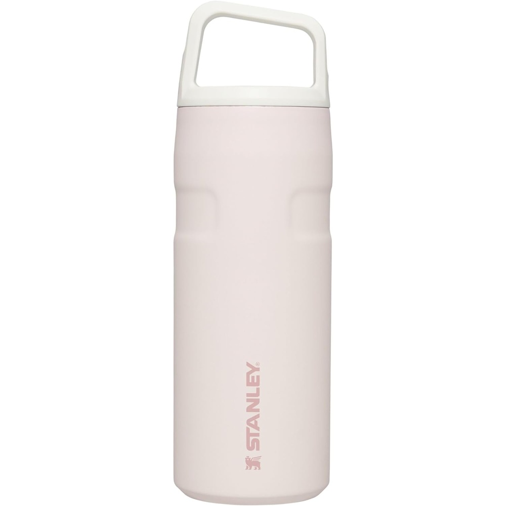 image:imageStanley IceFlow Cap and Carry Water Bottle Wide Mouth Twist Lid Lightweight amp Leakproof for Travel amp Sports Insulated Stainless Steel BPAFreeRose Quartz Glimmer