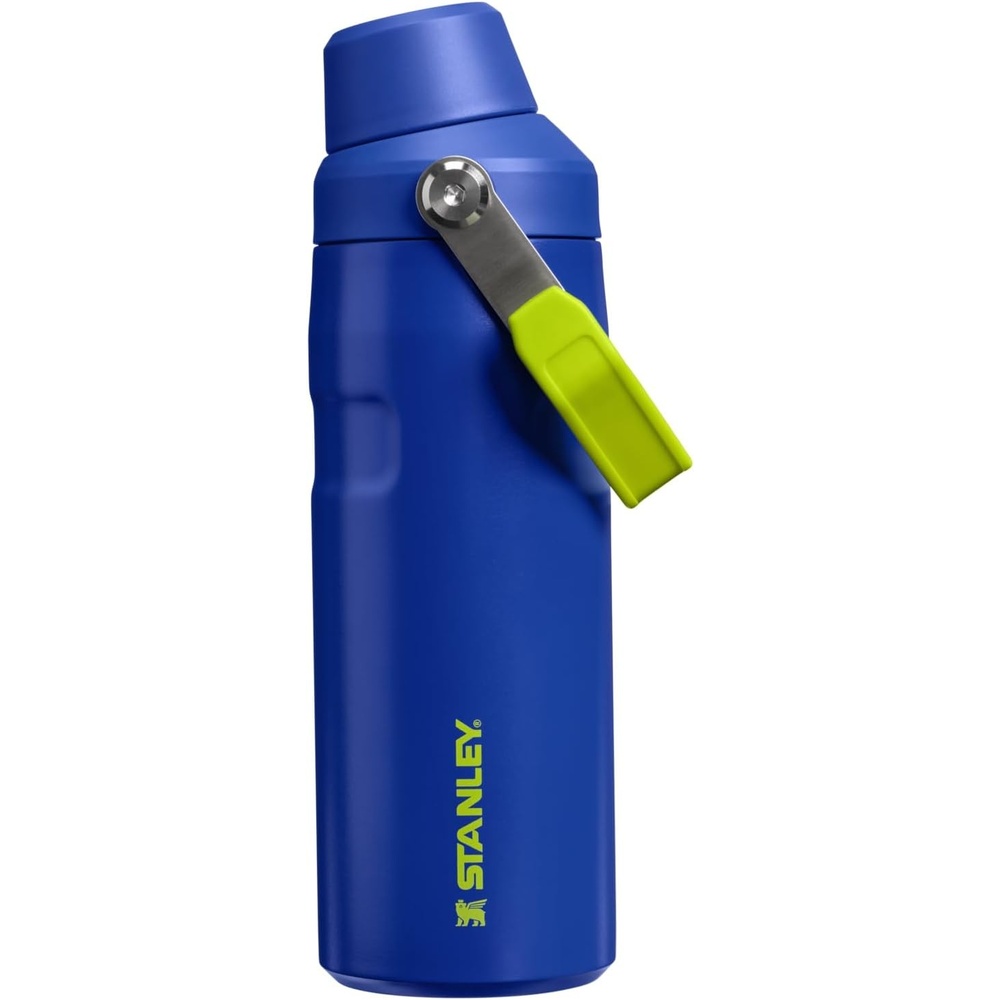 image:imageStanley IceFlow Fast Flow Water Bottle 24 oz  Angled Spout Lid  Lightweight and Leakproof for Travel and Sports  Insulated Stainless Steel  BPAFree  TigerlilyCobalt Chartreuse