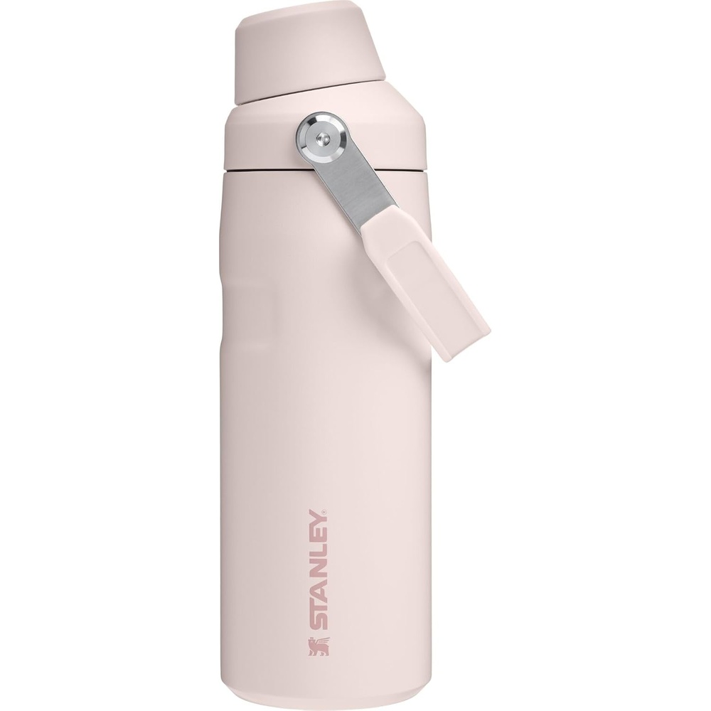 image:imageStanley IceFlow Fast Flow Water Bottle 24 oz Angled Spout Lid Lightweight and Leakproof for Travel and Sports Insulated Stainless Steel BPAFree TigerlilyRose Quartz