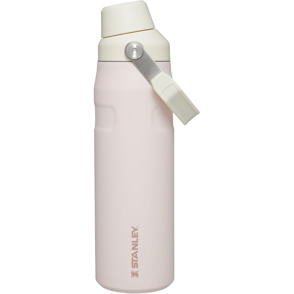 image:imageStanley IceFlow Fast Flow Water Bottle 24 oz Angled Spout Lid Lightweight and Leakproof for Travel and Sports Insulated Stainless Steel BPAFree TigerlilyRose Quartz Glimmer