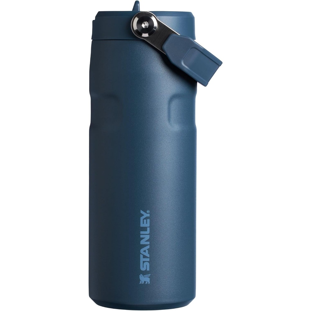 image:imageStanley IceFlow Flip Straw 20 Water Bottle 36 OZ BuiltIn Straw with Larger Opening Lightweight amp LeakResistant Insulated Stainless Steel BPAFree Tigerlily PlumNavy
