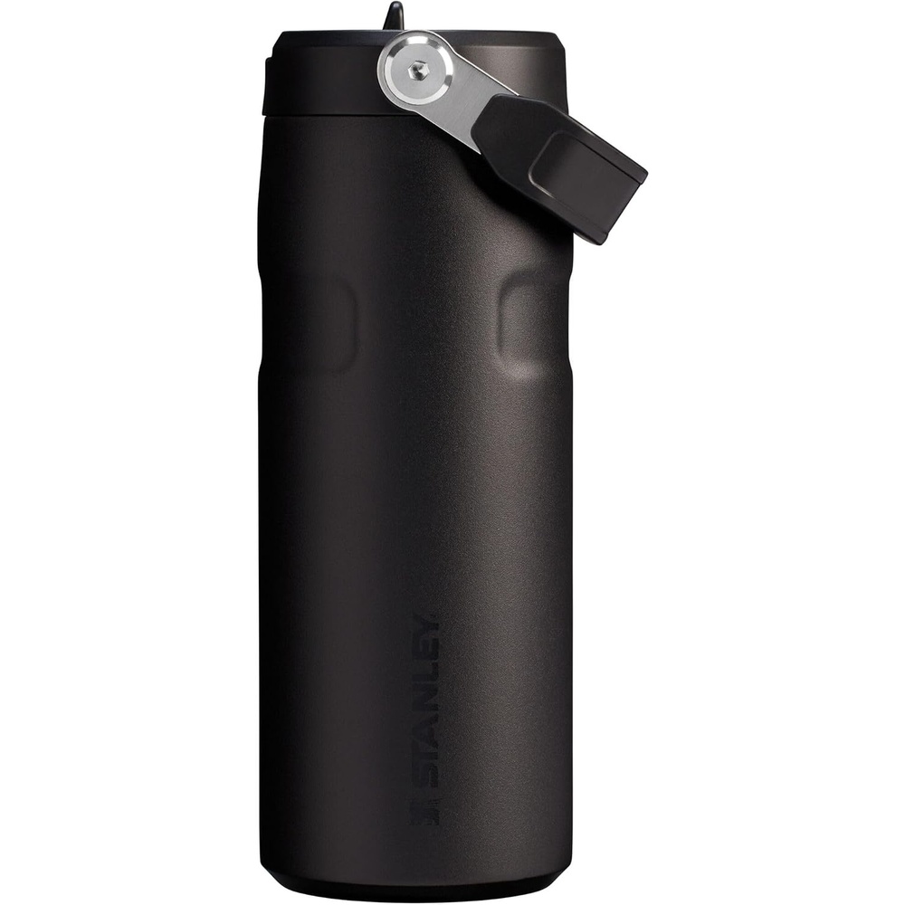 image:imageStanley IceFlow Flip Straw 20 Water Bottle 36 OZ BuiltIn Straw with Larger Opening Lightweight amp LeakResistant Insulated Stainless Steel BPAFree Tigerlily PlumBlack
