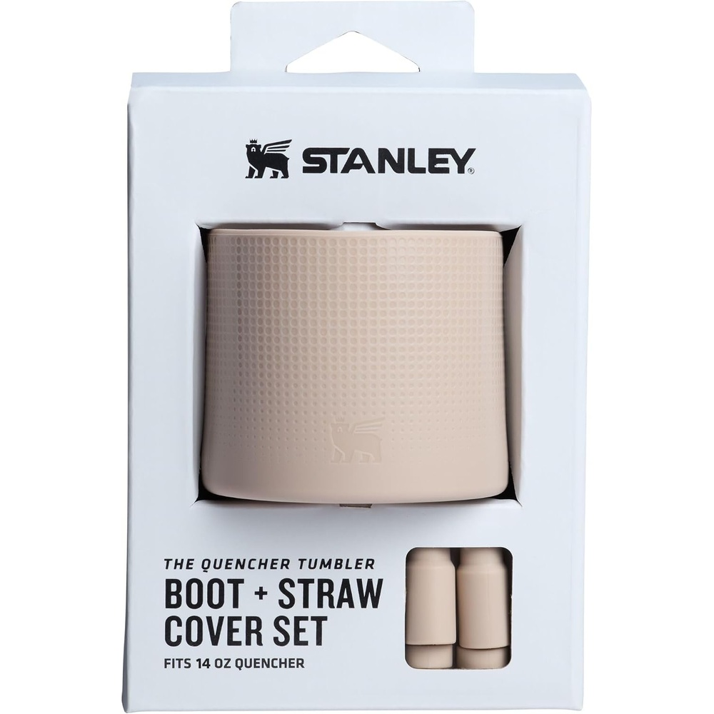 image:imageStanley Quencher Boot and Straw Cover Cap AntiSlip Silicone Protector for Tumbler with Handle Accessory Set for Stainless Steel Drinking Cup BPAFreeSand