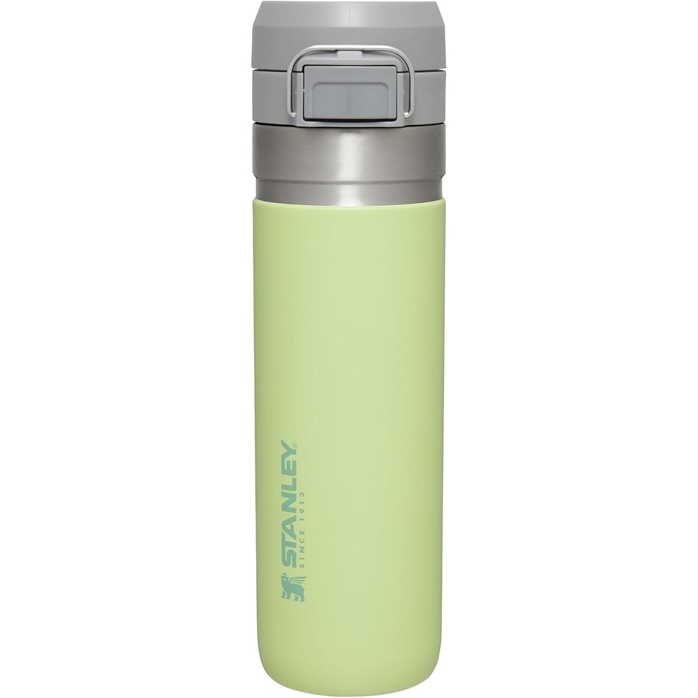 image:imageStanley Quick Flip GO Water Bottle 36 oz Push Button Lid Leakproof and Packable for Travel and Sports Insulated Stainless Steel BPAFree BlackCitron