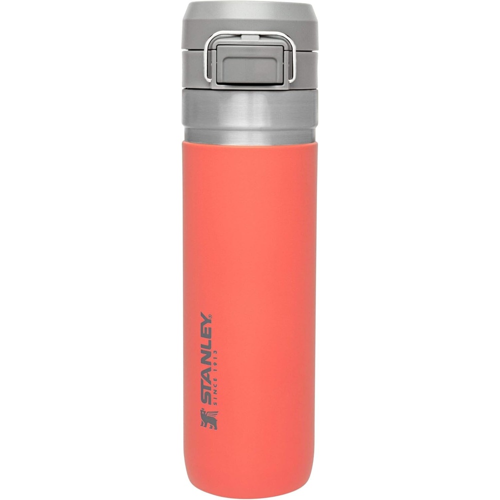 image:imageStanley Quick Flip GO Water Bottle 36 oz Push Button Lid Leakproof and Packable for Travel and Sports Insulated Stainless Steel BPAFree BlackGuava