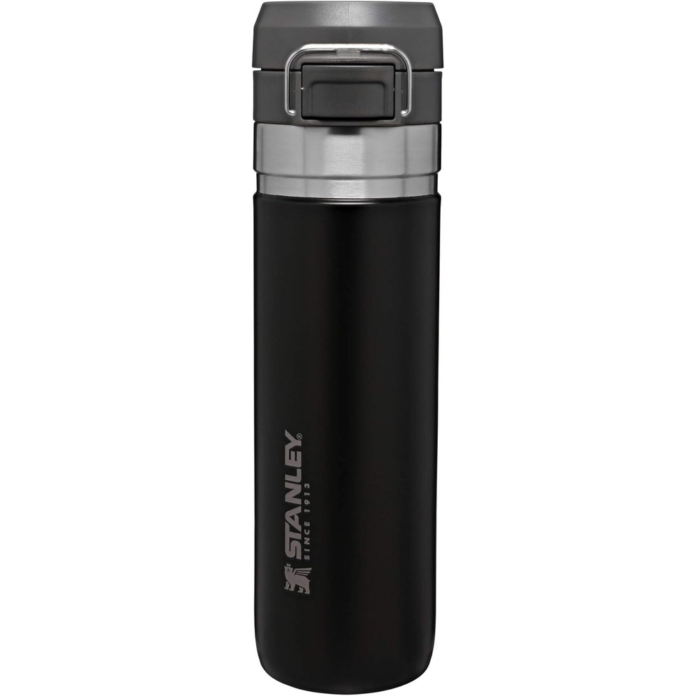 image:imageStanley Quick Flip GO Water Bottle 36 oz Push Button Lid Leakproof and Packable for Travel and Sports Insulated Stainless Steel BPAFree BlackMatte Black