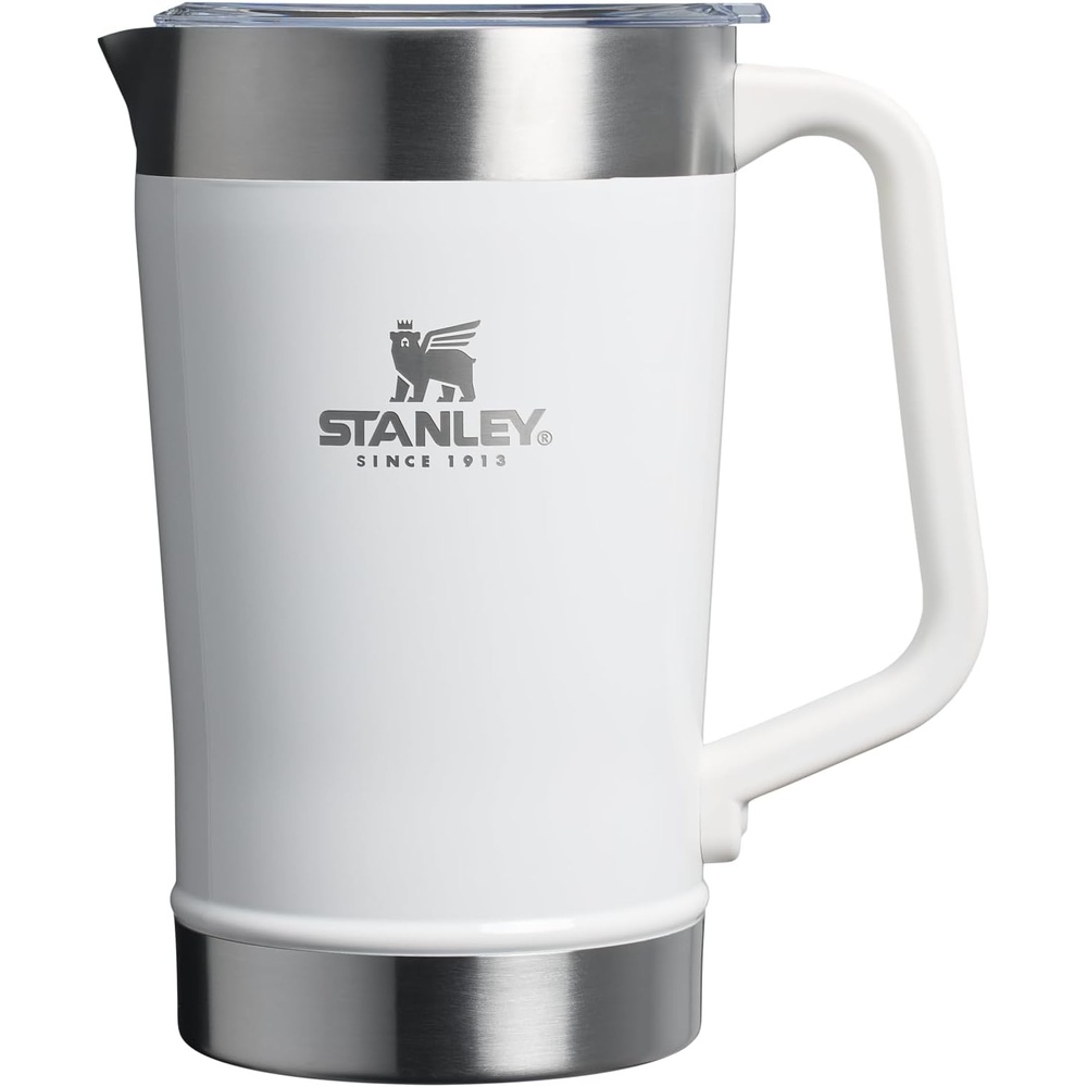 image:imageStanley StayChill Pitcher 64 oz Cold Water Beer and Drink Pitcher with Lid Large Capacity Durable Beverage Container with Handle Insulated Stainless Steel BPAFreeFrost