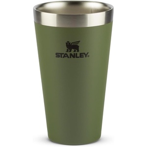STANLEY Adventure Stacking Beer Pint Glass | Stackable Drinking Cup for Cold Beverages | Dishwasher Safe | Insulated Stainless Steel Tumbler | BPA-Free(Dried Pine)