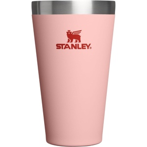 STANLEY Adventure Stacking Beer Pint Glass | Stackable Drinking Cup for Cold Beverages | Dishwasher Safe | Insulated Stainless Steel Tumbler | BPA-Free(Peach Rose)