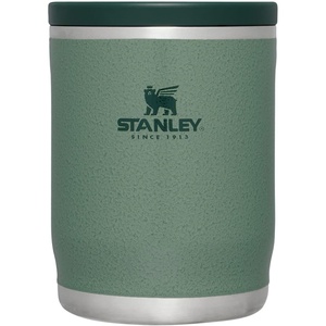 STANLEY Adventure To-Go Food Jar and Spork 24 oz | Vacuum Insulated Food Container | Wide Mouth Screw On Lid | Packable for Travel | Stainless Steel with Leakproof Lid | BPA-Free | Spring Green(Hammertone Green)