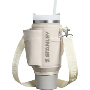 STANLEY All Day Quencher Carry All for 40 oz Tumbler with Handle | Crossbody Bag with Phone Holder Pocket, Card Sleeve & Detachable Strap | Water Bottle Carrier Bag | BPA-Free | Mist(Cream)