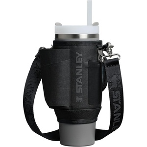 STANLEY All Day Quencher Carry All for 40 oz Tumbler with Handle | Crossbody Bag with Phone Holder Pocket, Card Sleeve & Detachable Strap | Water Bottle Carrier Bag | BPA-Free | Mist(Black)