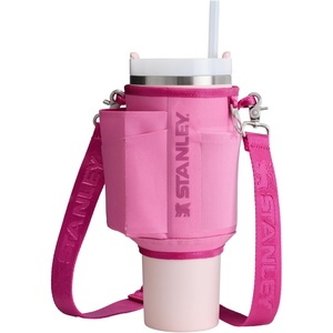 STANLEY All Day Quencher Carry All for 40 oz Tumbler with Handle | Crossbody Bag with Phone Holder Pocket, Card Sleeve & Detachable Strap | Water Bottle Carrier Bag | BPA-Free | Mist(Peony)