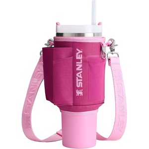 STANLEY All Day Quencher Carry All for 40 oz Tumbler with Handle | Crossbody Bag with Phone Holder Pocket, Card Sleeve & Detachable Strap | Water Bottle Carrier Bag | BPA-Free | Mist(Fuchsia)