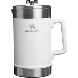 STANLEY Classic Stay-Hot French Press Coffee Maker 48 oz | 5 Minute Brew, 4 Hours Hot | Mesh Filter for Coffee Grounds | Insulated Stainless Steel French Press | BPA-Free | Black 2.0(Frost)