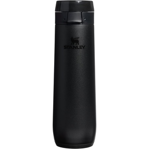 STANLEY Flowstate Spring Bottle | Leakproof Water Bottle with Carry Strap & Flip-Top Locking Lid | Insulated Stainless Steel | Fits Most Cup Holders | BPA-Free | 20 oz | Ash(Black 2.0)