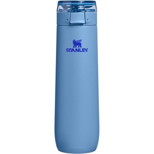 STANLEY Flowstate Spring Bottle | Leakproof Water Bottle with Carry Strap & Flip-Top Locking Lid | Insulated Stainless Steel | Fits Most Cup Holders | BPA-Free | 20 oz | Ash(Blue Sky)