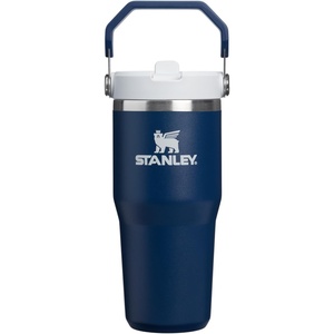 STANLEY IceFlow 2.0 Flip Straw Tumbler, 20 oz, Pomelo | Easy Carry Handle | Twist On Lid and Flip Up Straw | Leak Resistant Water Bottle | Insulated Stainless Steel | BPA-Free(Dark Navy)
