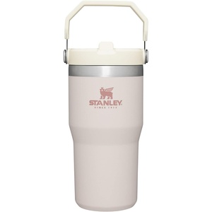 STANLEY IceFlow 2.0 Flip Straw Tumbler, 20 oz, Pomelo | Easy Carry Handle | Twist On Lid and Flip Up Straw | Leak Resistant Water Bottle | Insulated Stainless Steel | BPA-Free(Rose Quartz)