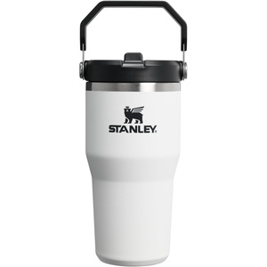 STANLEY IceFlow 2.0 Flip Straw Tumbler, 20 oz, Pomelo | Easy Carry Handle | Twist On Lid and Flip Up Straw | Leak Resistant Water Bottle | Insulated Stainless Steel | BPA-Free(Chalk)