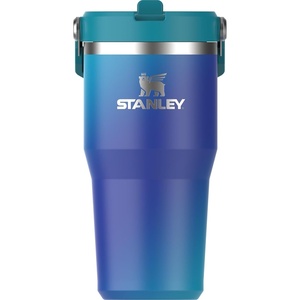 STANLEY IceFlow 2.0 Flip Straw Tumbler, 20 oz, Pomelo | Easy Carry Handle | Twist On Lid and Flip Up Straw | Leak Resistant Water Bottle | Insulated Stainless Steel | BPA-Free(Sea Glass Aura)