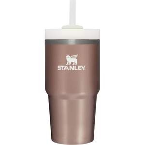 STANLEY Quencher H2.0 Flow State Tumbler, 20 oz, Lilac | Straw and 3-Position Lid | Cup Holder Compatible for Travel | Insulated Stainless Steel Cup | BPA-Free(Rose Quartz Glow)