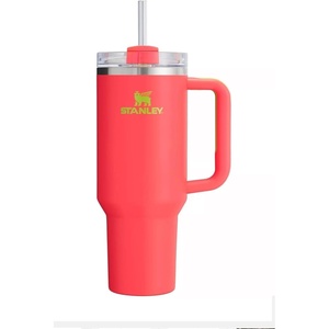 STANLEY Quencher H2.0 Flow State Tumbler, 20 oz, Lilac | Straw and 3-Position Lid | Cup Holder Compatible for Travel | Insulated Stainless Steel Cup | BPA-Free(Hibscus)