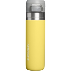 STANLEY Quick Flip GO Water Bottle 24 oz | Push Button Lid | Leakproof and Packable for Travel and Sports | Insulated Stainless Steel | BPA-Free | Daffodil