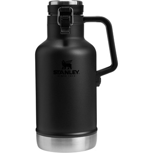 Stanley Classic Easy-Pour Growler 64 oz | Keeps Beer Cold or Coffee Hot | Leakproof Steel Lined Lid and Easy to Carry Handle | Insulated Stainless Steel | BPA-Free | Green(Black 2.0)