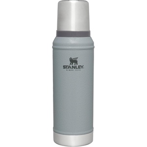Stanley Classic Legendary Vacuum Bottle 1.0 qt | Wide Mouth with Leakproof Cup Lid | Keep Drinks Hot or Cold | Packable for Travel | Insulated Stainless Steel Thermos | BPA-Free | Hammertone Green(Hammertone Silver)