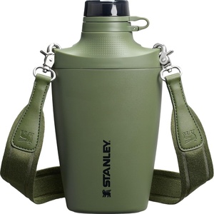 Stanley Cross Bottle 23 oz | Travel Water Bottle with Jacquard Strap | Leakproof Tritan Lid with Removable Straw | Insulated Stainless Steel | BPA-Free | Dried Pine(Dried Pine)