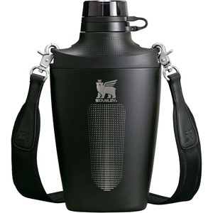 Stanley Cross Bottle 23 oz | Travel Water Bottle with Jacquard Strap | Leakproof Tritan Lid with Removable Straw | Insulated Stainless Steel | BPA-Free | Dried Pine(Black)