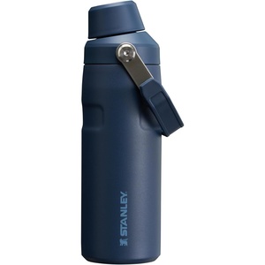 Stanley IceFlow Fast Flow Water Bottle 24 oz | Angled Spout Lid | Lightweight and Leakproof for Travel and Sports | Insulated Stainless Steel | BPA-Free | Tigerlily(Navy)