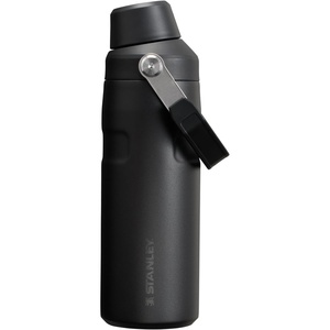 Stanley IceFlow Fast Flow Water Bottle 24 oz | Angled Spout Lid | Lightweight and Leakproof for Travel and Sports | Insulated Stainless Steel | BPA-Free | Tigerlily(Black 2.0)