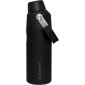 Stanley IceFlow Fast Flow Water Bottle 24 oz | Angled Spout Lid | Lightweight and Leakproof for Travel and Sports | Insulated Stainless Steel | BPA-Free | Tigerlily(Black)