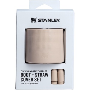 Stanley Quencher Boot and Straw Cover Cap | Anti-Slip Silicone Protector for Tumbler with Handle | Accessory Set for Stainless Steel Drinking Cup | BPA-Free(Sand)