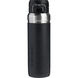 Stanley Quick Flip GO Water Bottle 36 oz | Push Button Lid | Leakproof and Packable for Travel and Sports | Insulated Stainless Steel | BPA-Free | Black(Black)