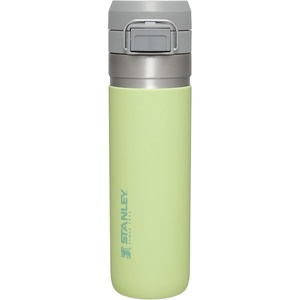 Stanley Quick Flip GO Water Bottle 36 oz | Push Button Lid | Leakproof and Packable for Travel and Sports | Insulated Stainless Steel | BPA-Free | Black(Citron)