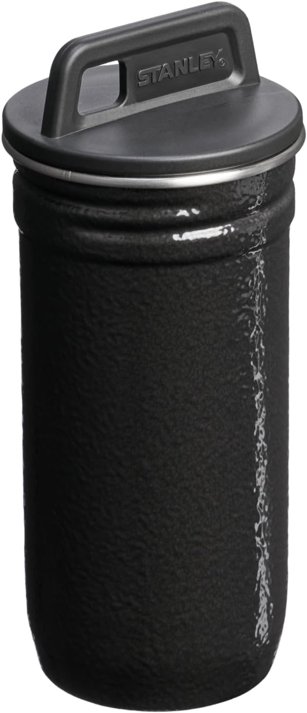 image:imageSTANLEY Adventure PreParty Nesting Shot Glass Set 4 Shot Glasses in Travel Carrying Case Insulated Stainless Steel BPAFree Hammertone Black