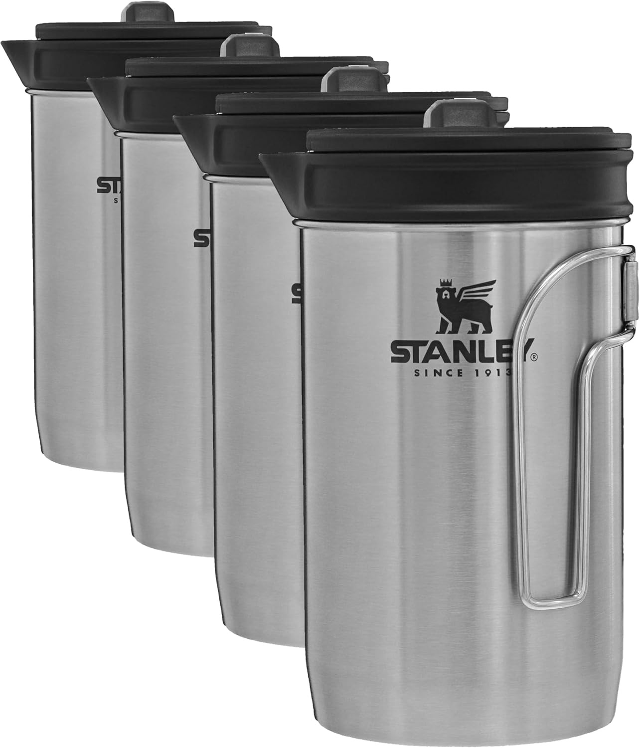 image:imageSTANLEY All In One French Press Coffee Maker 32 oz 5 Minute Brew 4 Hours Hot Mesh Filter for Coffee Grounds Insulated Stainless Steel French Press BPAFree StainlessStainless Steel