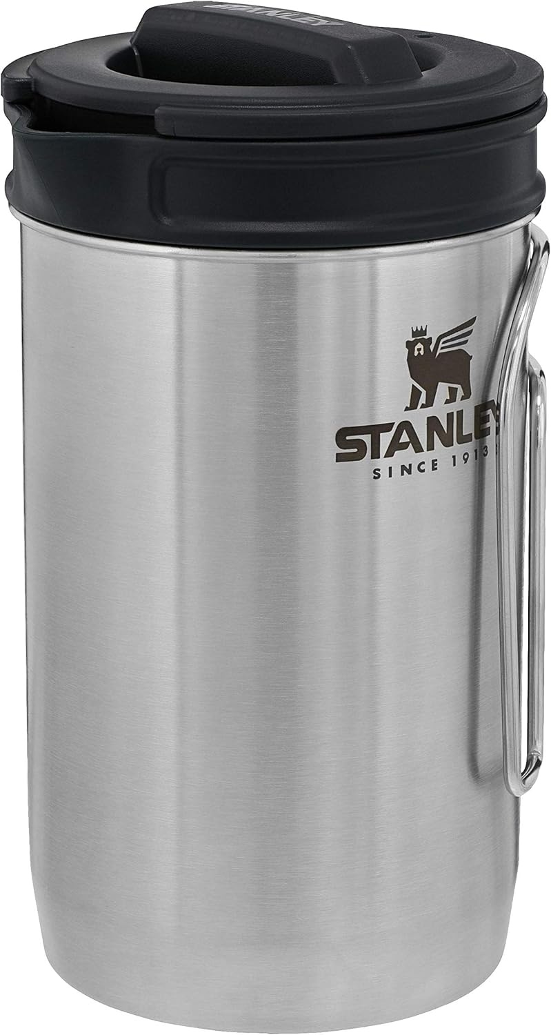 image:imageSTANLEY All In One French Press Coffee Maker 32 oz 5 Minute Brew 4 Hours Hot Mesh Filter for Coffee Grounds Insulated Stainless Steel French Press BPAFree StainlessStainless Steel